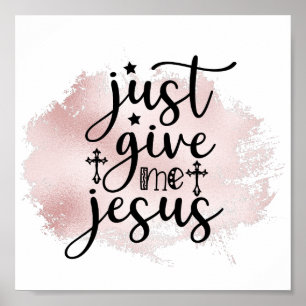 Poster Just Give Me Jesus Christian Worship Song