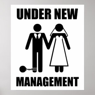 Póster Just Married, Under New Management