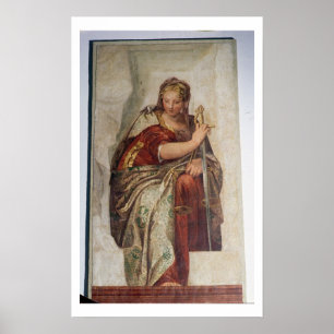 Poster Justiça, das paredes do sacristy (fresco)