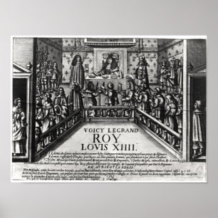 Póster Justiça de administração de Louis XIV