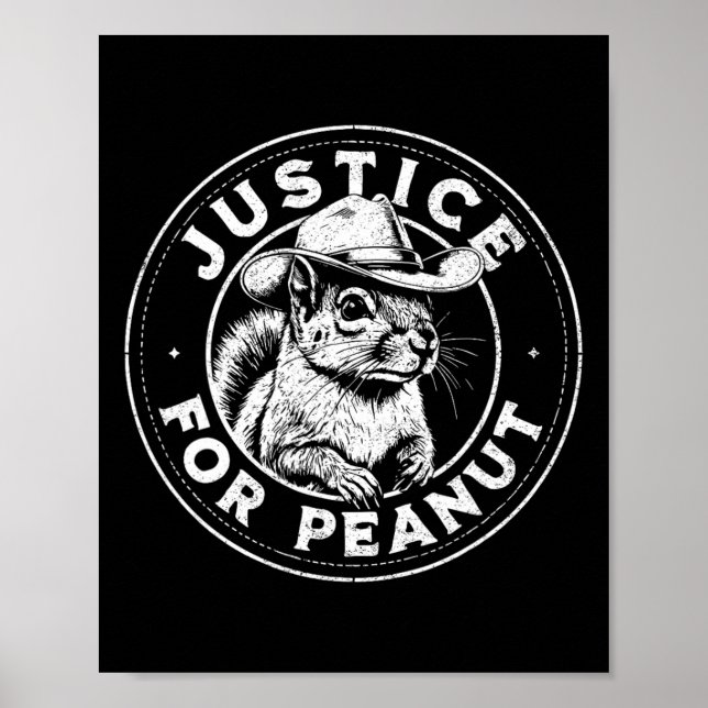 Poster Justiça Para O Amendoim O Esquilo - Pnut Pnut Pean (Frente)