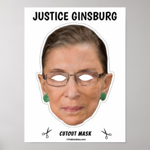 Poster JUSTICE GINSBURG Halloween Mask