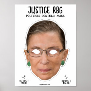 Poster Justice Ginsburg RBG Costume Mask