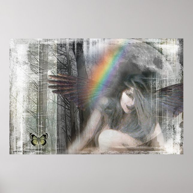 Poster Justice Howling na Lua por Gregory Gallo (Frente)