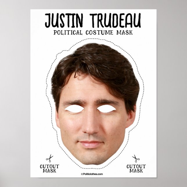 Poster Justin Trudeau Costume Mask (Frente)