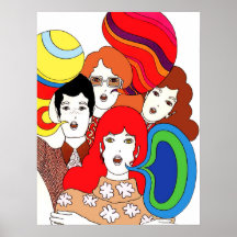 Juventude dos anos sessenta, vintage popart