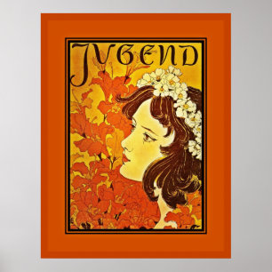 Póster Juventude famosa de Alemanha dos artistas do