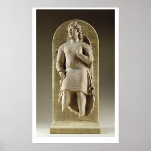 Poster Juventude ou Maitreya ereto, Gandhara (estuque)