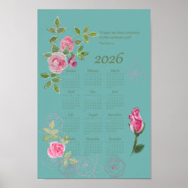 Poster JW year text calendar customizable