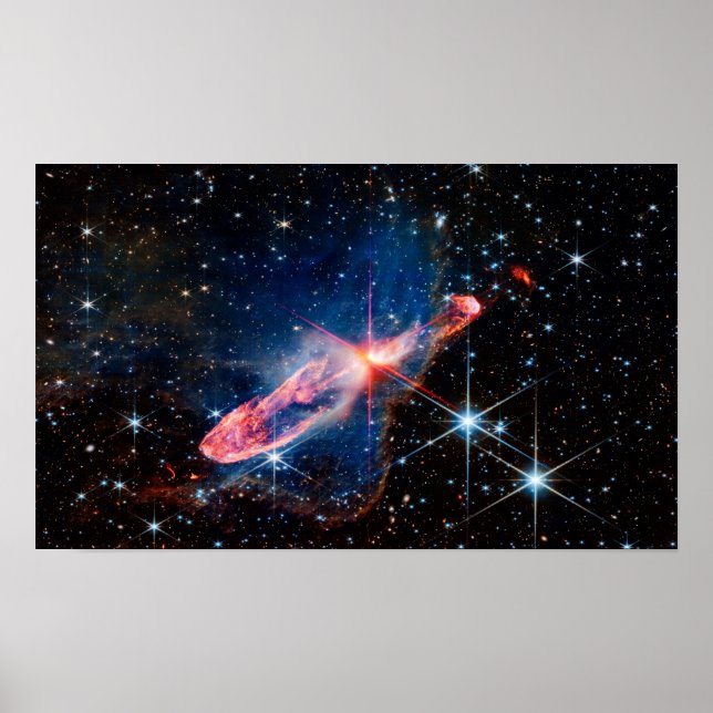 Poster JWST Herbig-Haro 46/47 Formando Ativamente Estrela (Frente)