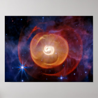Poster JWST Poeira em Torno das Estrelas Wolf-Rayet Siste