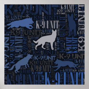 Poster K-9 unidade - unidade do cão de polícia
