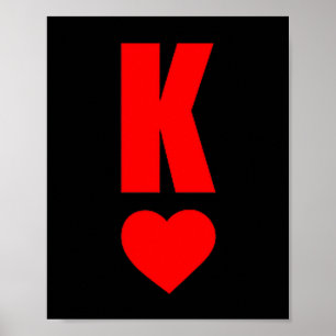 Poster K Carta Rei De Copas Casal Dia Dos Namorados