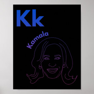 Poster K é Para Kamala Presidente Kamala Harris Wheimer 2