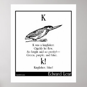 Póster K was a kingfisher