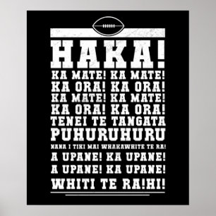 Poster Ka Mate Haka Nova Zelândia - Guerra de Rugby