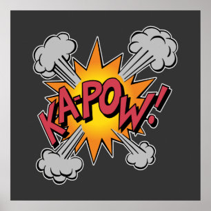 Póster KA-POW! Gráfico da revista em quadrinhos