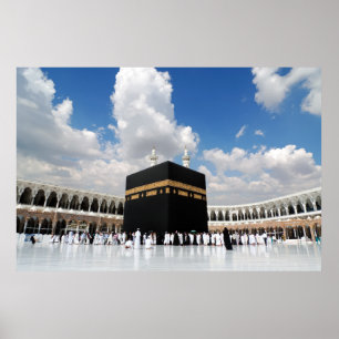 Poster Kaaba em Masjid Al Haram em Meca Arábia Saudita