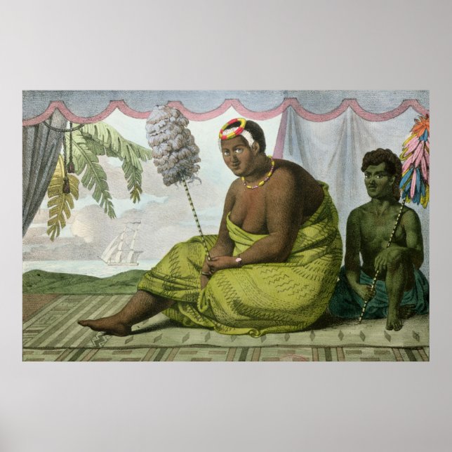 Poster Ka'ahumanu, Rainha das Ilhas Sandwich (Frente)