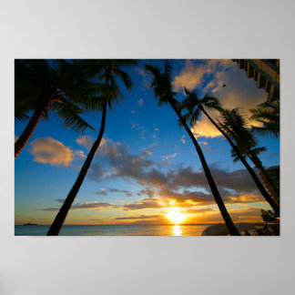 Póster Ka'annapoli Beach Sunset