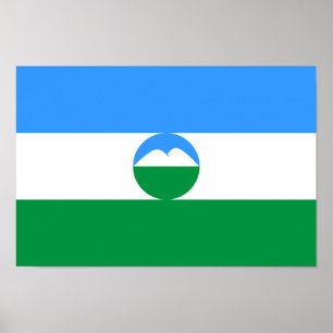 Poster Kabardino Balkaria Flag