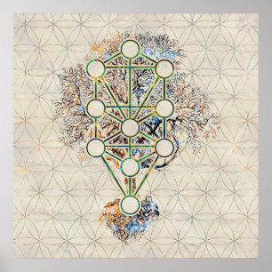 Poster Kabbalah A Árvore da Vida - Etz Hayim