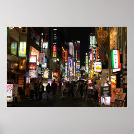 Poster Kabukichō Tokyo Neons por Noite