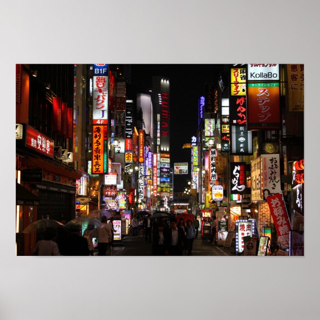 Póster Kabukichō, Tóquio Neons à noite (Frente)