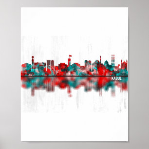 Poster Kabul Afeganistão Skyline