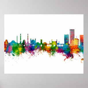 Poster Kabul Afeganistão Skyline