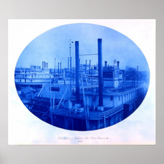 Póster Kahlke Bros. Boatyard, Rock Island, IL, 1891