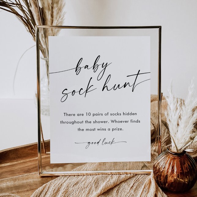 Poster KAIA Baby Sock Chá de fraldas Game Sign (Criador carregado)