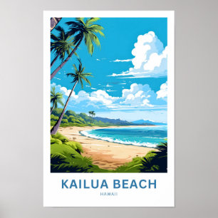 Poster Kailua Beach Hawaii Viagem