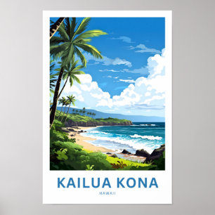 Poster Kailua Kona Hawaii Viagem