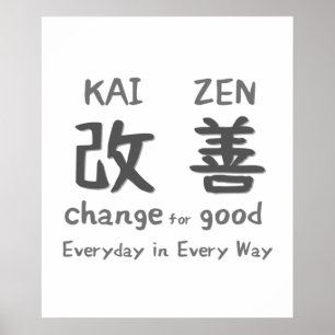 Poster Kaizen - Change for Good - Everyday in Every Way