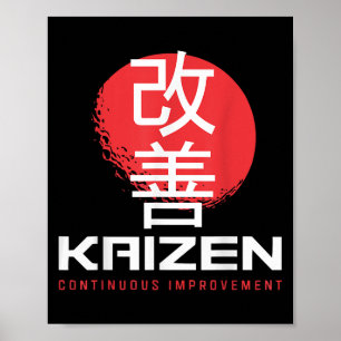 Poster Kaizen Continuous Melhoramento Kai Zen Mot Japonês