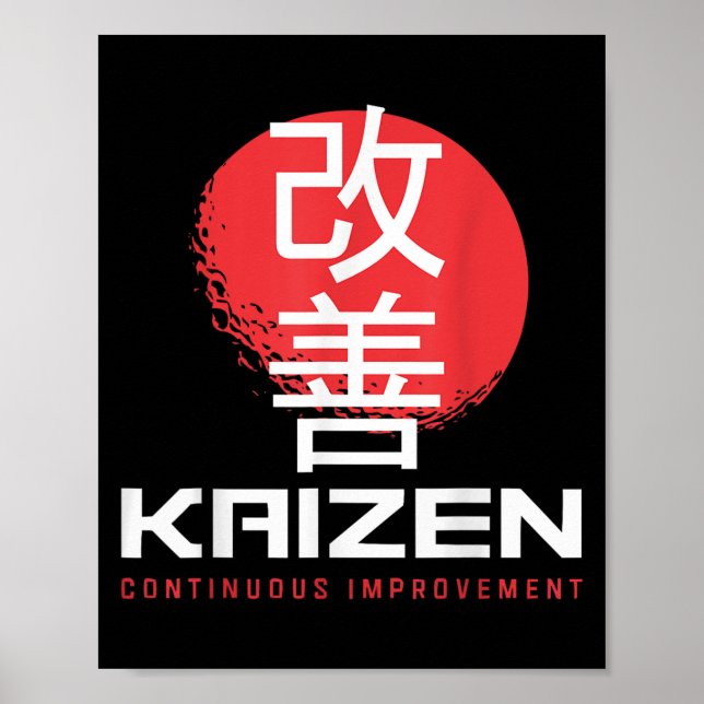 Poster Kaizen Continuous Melhoramento Kai Zen Mot Japonês (Frente)
