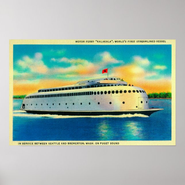 Póster Kalakala Ferry, o primeiro encadeado do mundo (Frente)