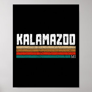 Poster Kalamazoo Retro Vintage Homens Mulheres Crianças