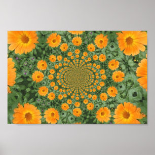 poster kaleidoscopic da flor