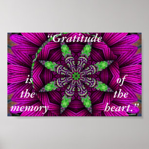 Poster Kaleidoscopic floral da mandala da