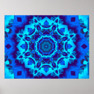 Poster Kaleidoscópio Azul