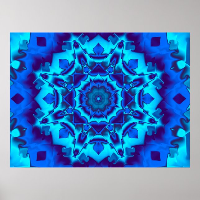 Poster Kaleidoscópio Azul (Frente)