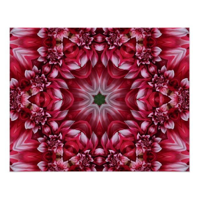Póster Kaleidoscópio Crimson Dahlia (Frente)
