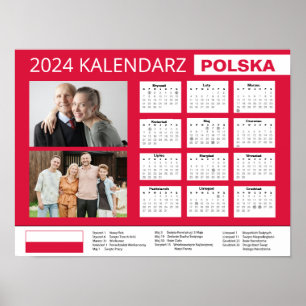 Poster Kalendarz z własnymi zdjęciami 2024 POLÔNIA