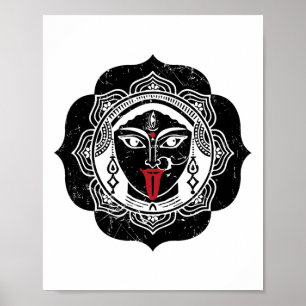 Poster Kali Deusa Hindu Deus Hindu Sagrado Yoga Puja K