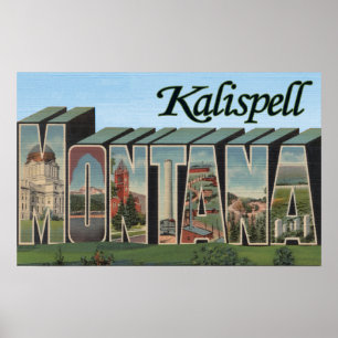 Póster Kalispell, Montana - grandes cenas da letra