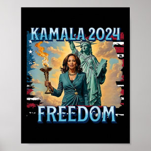 Poster Kamala 2024 Para A Campanha Presidencial Lady Libe