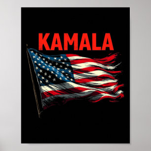 Poster Kamala American Flag