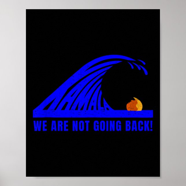 Poster Kamala Blue Wave 2024 Harris Wheimer Presidencial (Frente)